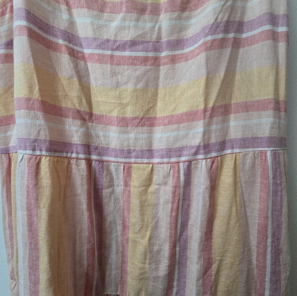 Casa Cabana striped maxi dress Pink Orange White size L - Picture 2 of 6